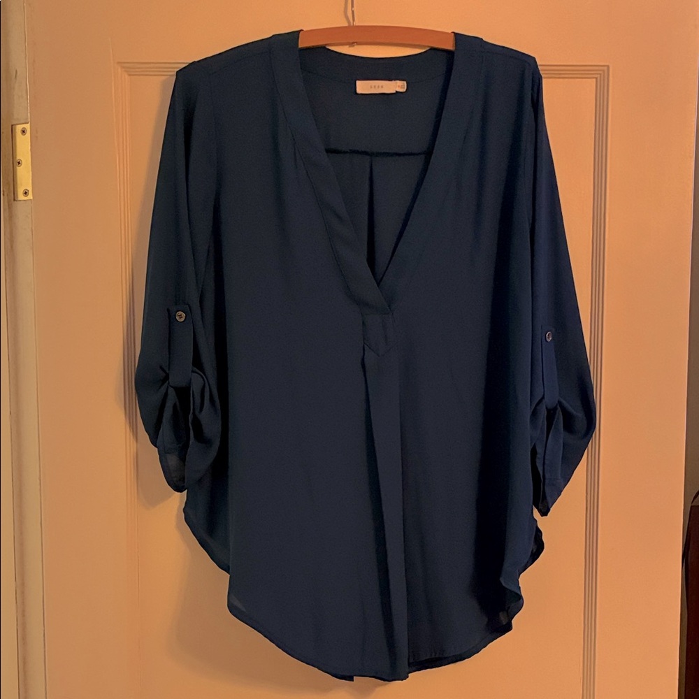 Lush Deep Blue Women's Blouse